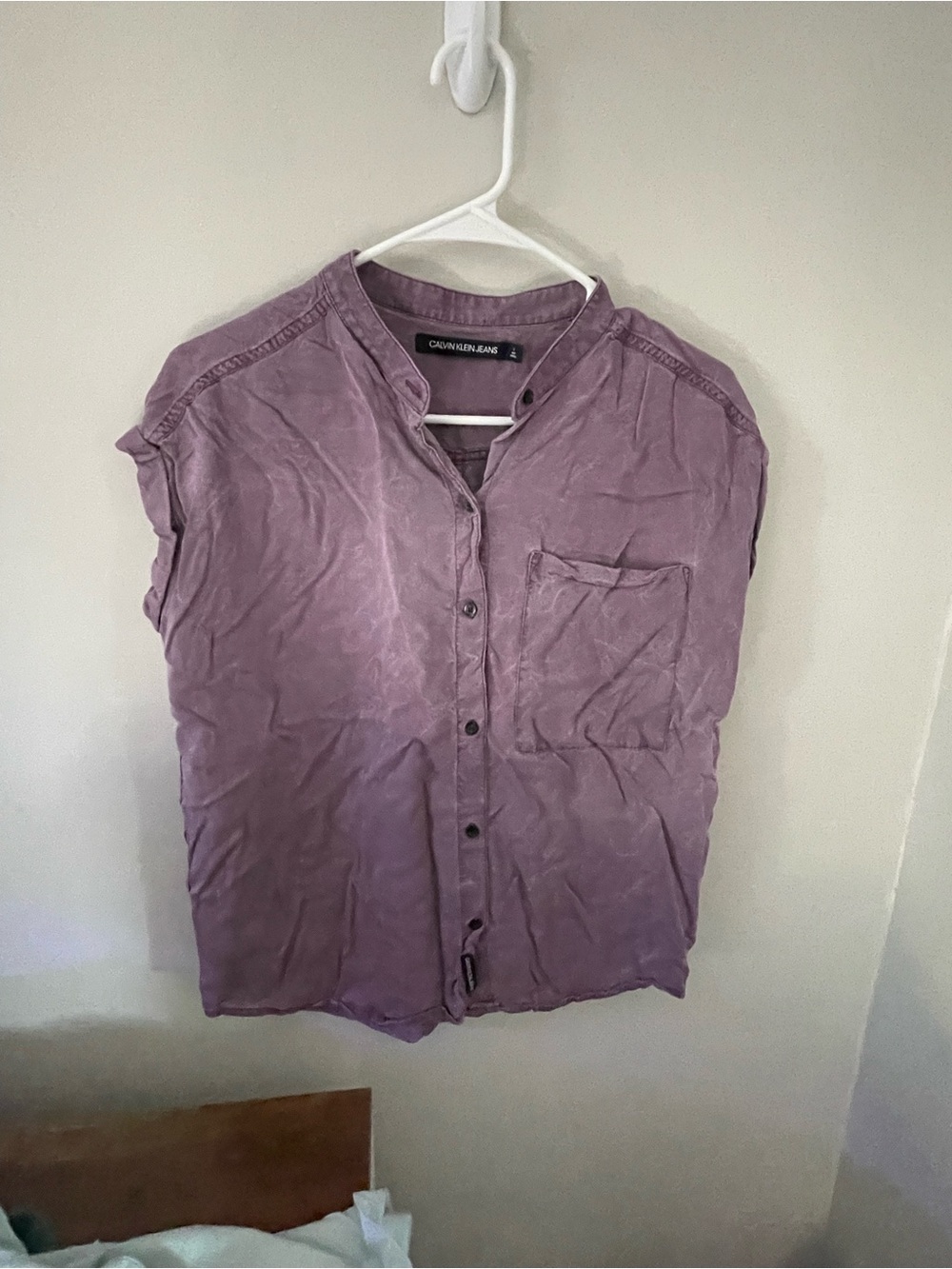 Calvin Klein women’s  Purple Button-Up Shirt
